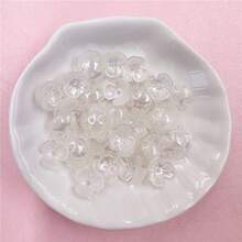 1 Bag/200Pcs 9.5mm Acrylic Small Flower Beads Charms Jewelry Making DIY Bracelet Necklace Beaded Material - 透明的 - 查看 5