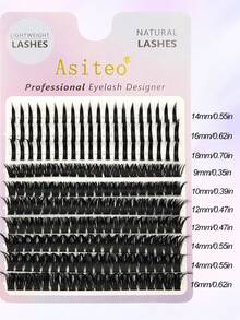 Asiteo 200Pcs D Curl Eyelashes,80D&Spike Lash Mixed ,Dramatic Fluffy Clusters Eyelash Extension Manga Lashes,For Used Daily Makeup Extension,Reusable Segmented False Eyelashes DIY At Home,Parties, Festivals& Travel & Great For Christmas/Gifts - D - View 4