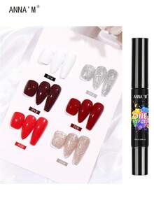 一步式凝胶指甲油笔 3合1 UV凝胶美甲笔 无需底油和封层 需要美甲工具 - 彩色 - 查看 3