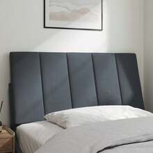 vidaXL Cuscino testata letto "Hanko" in velluto grigio scuro, 100 cm - Grigio - Visualizzare 3