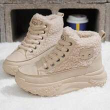 2025 Winter Fashion New For WomenSnow Boots, Plush Cute Plush Thick Bottom Lace-Up For Women Snow Boots,Ankle Boots.Women's Short Plush Lined Snow Boots - Anti-Slip & Perfect For Outdoor Winter Boots For Women - 卡其色 - 查看 4