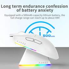 AJAZZ AJ139 V2 MC Tri-Mode Wireless Mouse With Charging Dock 3311 Chipset | 1K Report Rate | 500mAh Long-Lasting Battery | Rechargeable [Mouse Receiver = Charging Dock] - Multicolor - View 10