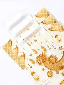 25/50 حقيبة هدايا كبيرة لعيد مبارك، تصميم بالهلال والنجوم والفوانيس باللونين الأسود والذهبي، حقيبة تعبئة هدايا يدوية، ديكور رمضان للمنزل، أكياس هدايا، أكياس تغليف هدايا، أكياس تسوق، لوازم حفلات إسلامية لعيد الأضحى والعيد، ديكور العيد، هدايا الحفلات