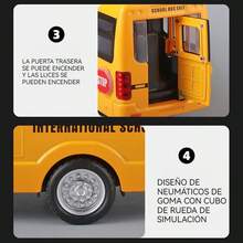 Autobús Escolar De Juguete Para Niños, Autobús De Aleación De Simulación, Luces Sonido Niños Autobús, Autobús Escolar Juguete, Amarillo - Amarillo - Ver 8