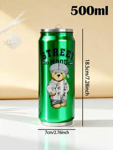 TEDDYISLAND Cute Teddy Bear Themed Soda Can Shaped Insulated Cup, Personalized And Drinking Cup - Multicolor - View 5