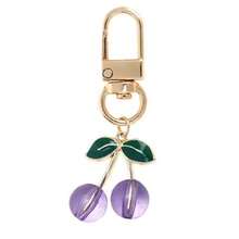 Fresh Cherry Strawberry Keychain Pendant Girly High-End Feel Women's Bag Car Hanging Decoration - 粉紅色草莓 - 查看 9