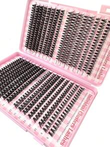 640pcs 30D/40D/50D High Capacity Lash Book Individual Faux Mink Eyelashes, Fluffy Wispy Lashes 0.07mm D Curl 9-16mm Mixed Length, Natural Soft Eyelash Extension Makeup, Suitable For Any Style, Reusable, Fit For Daily Makeup, Wedding, Date, Party, Music Festival, Halloween, Christmas - D - 查看 2