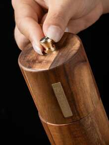1pc/2pcs/3pcs Manual Wooden Pepper Grinder Set, Rosewood Pepper, Sea Salt, Rose Salt Grinder Bottles - Brown - View 7