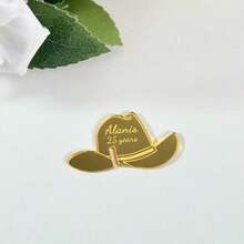 4.5cm Disco Cowgirl Bachelorette Party Hen Party Decorations Hens Drink Toppers Names Last Rodeo Lets Go Hen Cow Disco Ball Last Rodeo Christmas Party Wine Label Ornaments - Multicolor - View 14