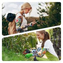 Gardening Sleeves Farm Sun Protection Arm Cooling Sleeves Thorn Proof Garden For Women Men With Thumb Hole,BlueFloral - 藍色花香 - 查看 7