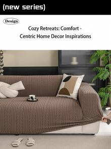 1 tấm bọc ghế sofa chống trượt họa tiết lá cây, màu nâu, có thể giặt được, co giãn, phù hợp với ghế sofa 1-4 chỗ. - màu nâu - Xem 10