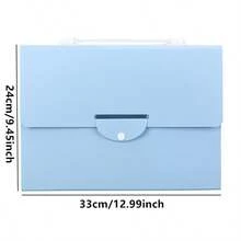 13-Slot Accordion Folder Bag, A4 File Organizer, Large Capacity Student Test Paper Sorting Storage Bag, Waterproof Office Document Holder - Multicolor - View 2