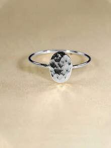 1 Piece Of Vintage Hammered Copper Women's Ring, Suitable For Daily Leisure Travel Party Wear - 金色 - 查看 5