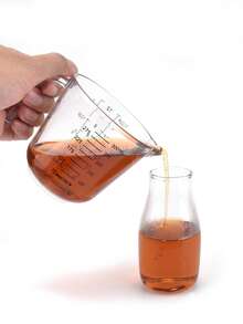 1 pieza Taza de medir transparente, Opciones de capacidad: 350ml, 500ml, 1000ml, Adecuado para café, repostería, uso comercial y doméstico, Escala marcada, Gran capacidad, Resistente al calor, Se puede usar como taza para harina, té con leche, etc.