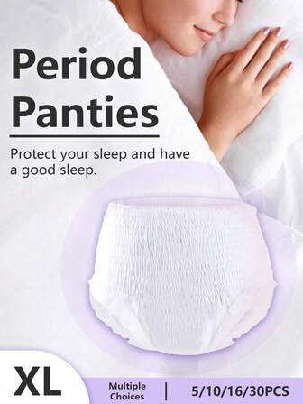5/10/16/30PCS, Physiological Pants, Large Size For Night Use, Pant-Type Sanitary Napkins, Soft And Skin-Friendly, Extended Leak-Proof, Dry And Breathable, Suitable For Women During Menstruation, Postpartum, Menstrual Pants, Menstrual Underwear, Menstrual Underwear
