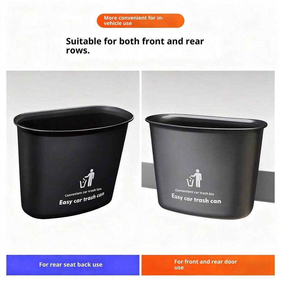 悬挂式车载垃圾桶，多功能设计，节省空间，安装简便，集垃圾、雨伞和物品收纳于一体，适用于前排座椅、驾驶、长途旅行，是车主、家庭、驾驶员、汽车爱好者、车内收纳整理的理想之选，也是旅行必备礼品。 - 彩色 - 查看 1