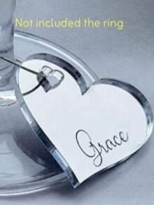 个性化酒杯标签，可刻上宾客姓名，适合同学聚会、婚礼等场合（不含戒指）