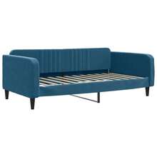 vidaXL Tagesbett Mit Matratze, Blau, 100x200 Cm, Samt - Blau - Übersicht 3