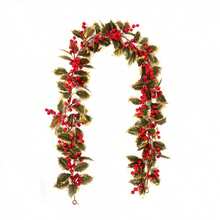 Christmas Garland with Berries Realistic Decorative Holiday Artificial Vines - Multicolor - Ver 6