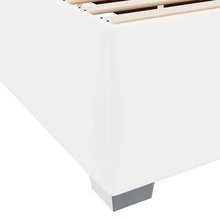vidaXL Bettgestell Weiß 90 X 200 Cm Kunstleder - White - View 9