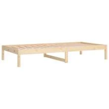vidaXL Divano letto 90x190 cm in legno massello di pino - Castano - Visualizzare 8