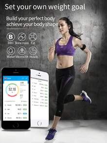 1 Piece Of Electronic Intelligent Weight Scale, Connected To Bluetooth Application, Used For Accurate Measurement Of Weight And Body Fat In Home/Bedroom, High-Precision Intelligent Body Fat Scale, Human Body Scale, Electronic Weight Scale, Fat Scale, Battery Powered (Excluding AAA Battery) - Multicolor - View 12