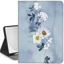 Case For IPad (A16) 11th Generation 11 Inch 2025, IPad 10th Generation Case 10.9 Inch 2022 Flip Stand Auto Sleep Cover With Pencil Holder & Pocket, Blue Floral,BlueFloral - 藍花 - 查看 1