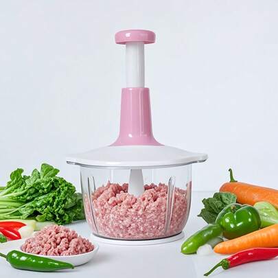 Picador De Alimentos Manual Verdura Carne 2L 4 Cuchillas