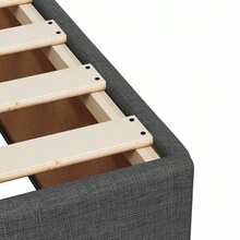 vidaXL Boxspringbett Mit Matratze Dunkelgrau 100x200 Cm Stoff - Grey - View 11