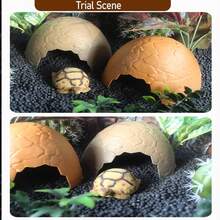 6Pcs Reptile Hide, Reptile Use Hide Cave Snakes Crested Gecko, Leopard Gecko, Snake, Crabs Hide Cave Brown, Regular - Brown + Regular - View 5