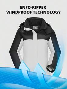 CAMEL CROWN Women's Ski Jacket Winter Snow Coat Warm Fleece Mountain Waterproof Female Jacket Snowboarding Jackets - Black and White - View 3