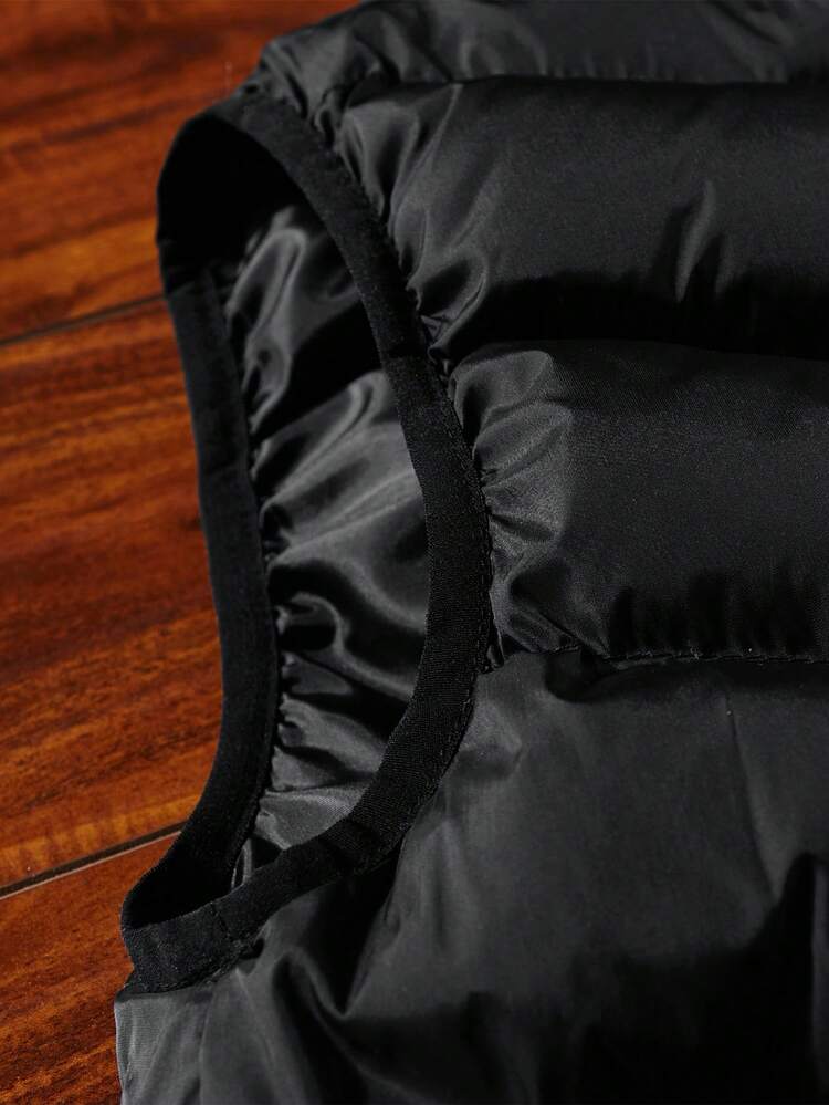 Gilet matelassé pour hommes, veste sans manches zippée, couche extérieure légère, sport noir automne hiver - Noir - Voir 9