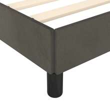 vidaXL Bettgestell Ohne Matratze, Dunkelgrau, 140x190 Cm, Samt - Grigio - Visualizzare 8