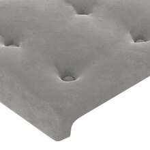 vidaXL Bettgestell Ohne Matratze, Hellgrau, 200x200 Cm, Samt - Grey - View 10
