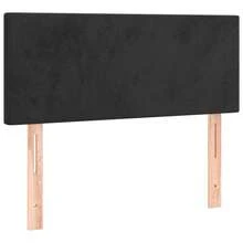 vidaXL Kopfteil Schwarz 100x5x78/88 Cm Samt - nero - Visualizzare 2