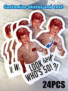 25 miếng dán mặt tùy chỉnh, quà tặng tiệc tùng, trang trí sinh nhật lần thứ 30, nhãn cắt sẵn, trang trí tiệc độc thân, ảnh cá nhân hóa, trang trí sự kiện, hình dạng độc đáo, điểm nhấn lấp lánh, nhãn tự dính, nhãn dán cá nhân hóa, nhãn dán tường. - Nhiều màu - Xem 11