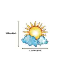 SCXXBSW 50pcs Watercolor Weather Stickers, Cool Anime Stickers, Decorative Stickers, Waterproof And Durable. Classic Gift Decorations, Value Pack, Cute Cartoon Stickers, Waterproof And Durable. These Phone Case Decorations Can Be Applied To Laptops, Mobile Phones, Water Bottles, Guitars, Skateboards, Suitcases, Etc., Starting Your DIY Creative Journey. They Are The Top Choice For Gifts During Halloween And Christmas. - Multicolor - View 3