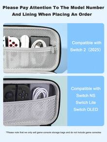 1pc Anime Girls & Ghosts Storage Bag , Compatible With Switch OLED/Switch NS Console, Protective Hard Shell Bag With Integrated Stand & 10 Game Card Storage, Portable & Shockproof Game Card Holder, Suitable For Portable Travel, Providing Protection For Game Console And Accessories Against Impacts And Drops - Multicolor - View 11