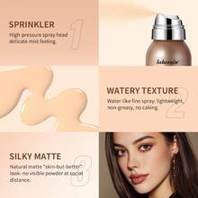 Lakerain Matte Finish Foundation Spray, Natural, Lightweight, Breathable, Waterproof, Long-Lasting, Hydrating, Smooth Makeup Base - Nhiều màu - Xem 4