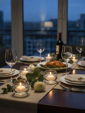 10 st/6 st vita ovala flytande ljus, vattenflytande ljus, bröllopshotellrestaurangsdekorationer, födelsedagsfestljus, festlig romantisk atmosfär vid levande ljusmiddag, önskeljusstakar i glas, rund design, lämplig för bröllopsflytande ljus