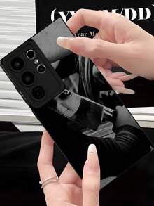 Anime Character Glass Phone Case Black and White Cool Style Scratch Resistant for Daily Use Young Men All-over Print Mixed-color Phone Cases - Compatible with Phone 17 PRO MAX/17 AIR/15 Pro Max/16 PRO MAX, Galaxy S22/S23/S24/S23 Plus/S24 Ultra/S25/A15/A33/A23. - Color mixto 1 - Ver 7
