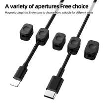 Magnetic Cable Management, Silicone Cable Clamp, Desktop Multi-Purpose Wire Holder, 5 Clips For USB C Micro - Multicolor - View 6