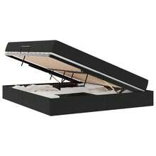 vidaXL Letto contenitore con materasso, nero, 180 x 200 cm, velluto - nero - Visualizzare 2