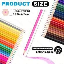6-Color, 24-Color, 36-Color, 48-Color Oil-Based Colored Pencil Sets, Professional Painting And Graffiti Filling Colored Pencils, School Stationery For Art Design, Art Supplies - 24 Colors - View 6