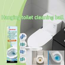 Bola colgante para limpiar el inodoro, elimina manchas, sarro y olores, sin necesidad de fregar, bolas de limpieza del hogar para inodoro - Verde - Ver 1
