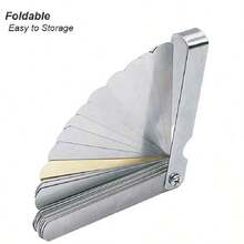 32pcs Stainless Steel Feeler Gauge Set - Metric And Inch, 0.015-0.35 Inch And 0.04-0.88 Mm, Durable And Reliable, Suitable For Electronic Instruments And Mold Manufacturing - Silver - View 2