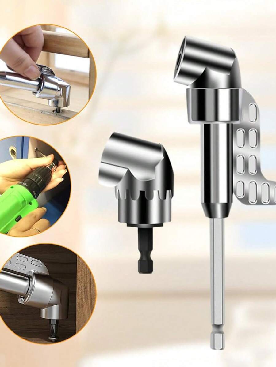 Bộ chuyển đổi mũi khoan góc vuông 105 độ, trục nối dài mũi khoan góc vuông, bộ chuyển đổi đầu tuýp cho tua vít điện, thanh nối dài chuôi lục giác, dụng cụ đa năng cho góc hẹp. - Nhiều màu - Xem 1