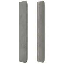 vidaXL Kopfteil mit Ohren hellgrau 103x16x118/128 cm Samt - Grigio - Visualizzare 4