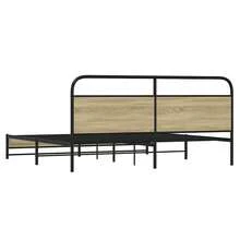 vidaXL Metallbett Ohne Matratze, Sonoma-Eiche, 180x200 Cm - Castano - Visualizzare 7