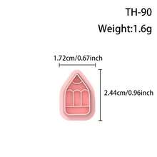 Mini Stationery Series Polymer Clay Cutter Clay Cutting Molds Earring Jewelry DIY Handmade Cutting Molds For DIY Earrings & Crafts, Perfect For Handmade Decorations, Jewelry Making Tools ﻿ - Mini Stationery Series - View 13